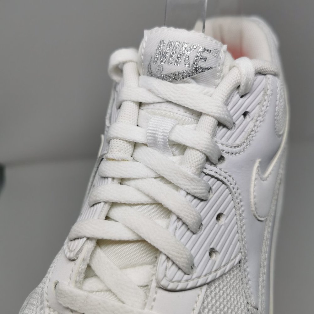 Nike Air Max 90 Premium White Athletic Sneakers - Picture 7 of 14
